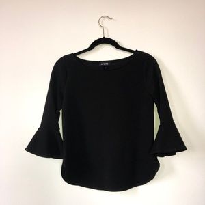 Black Bell Sleeve Top